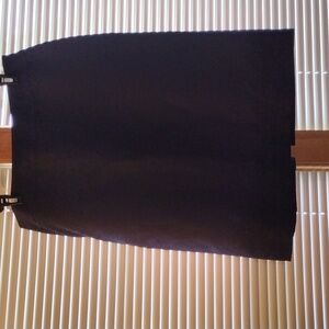 Textured Navy Blue Pencil Skirt